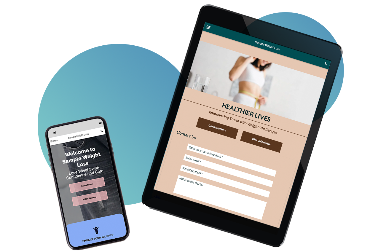 A mobile responsive website design for weight loss clinic marketing