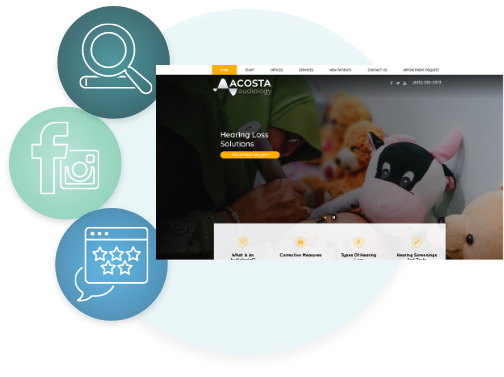 Audiology Web Design Marketing Feature