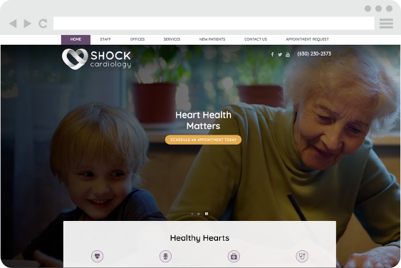 A cardiology ‎website design for Shock Cardiology